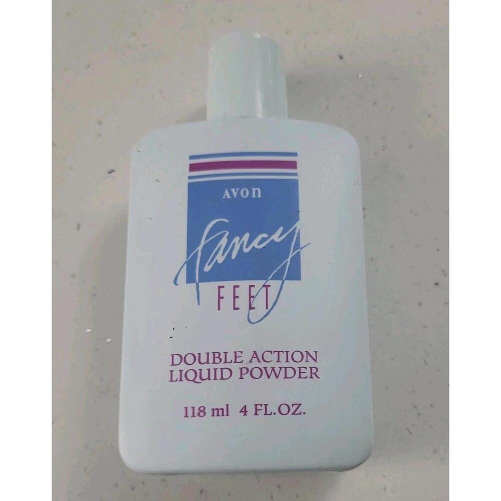 New Sealed Vintage 1995 Avon Fancy Feet Double Action Liquid Powder 4 fl oz NOS